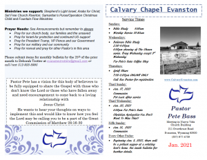 January 2021 Calvary Evanston Wyoming bulletin
