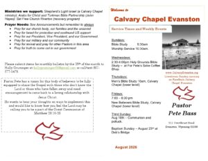 Calvary Evanston Wyoming Aug 26 bulletin.
