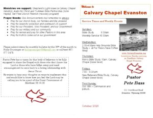 Calvary Evanston Wyoming Oct 26 bulletin.